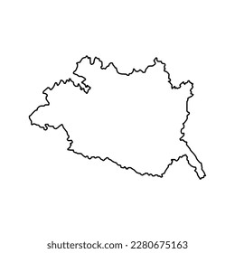 Evora Map, District of Portugal. Vector Illustration.