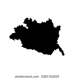 Evora Map, Bezirk von Portugal. Vektorgrafik.