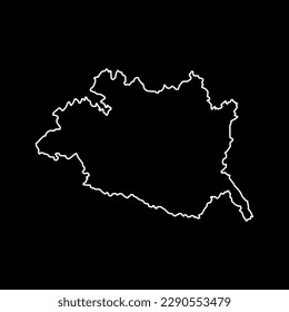 Evora Map, District of Portugal. Vector Illustration.