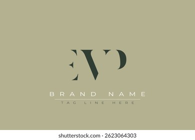 EVP abstract letter logo design. This logo is designed by three abstract letters.