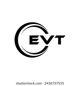 EVT Letter Logo Design, Inspiration for a Unique Identity. Modern Elegance and Creative Design. Watermark Your Success with the Striking this Logo.