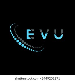 EVU-Buchstabe Logo abstraktes Design. Einzigartiges Design der EVU. EVU.
