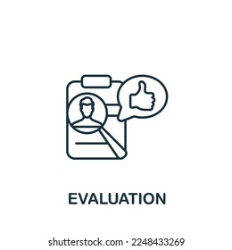 Evulation icon. Monochrome simple Talent Development icon for templates, web design and infographics