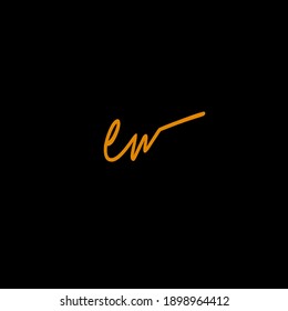 ew beauty monogram and elegant logo design