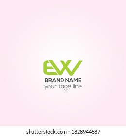 EW business vector logo design, WE Creative logo design, cooperate logo