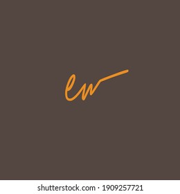 ew handwritten logo for identity