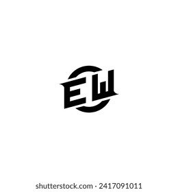 EW initial game logo, banner design for your e-sports or streaming team