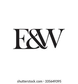E&W Initial logo. Ampersand monogram logo