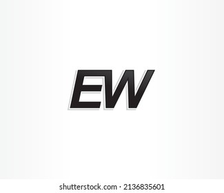 EW initial vector logo design