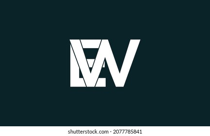 EW Letter icon design, Creative modern letters icon, luxury vector illustration premium vector