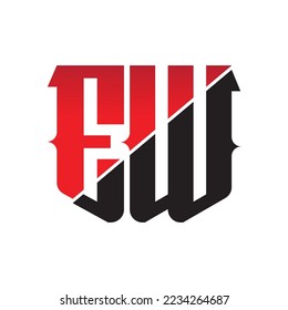 EW Letter Logo Design Vector