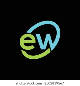 EW letter logo design vector template