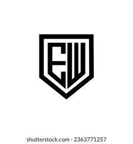 EW letter logo design with white background in illustrator. Vector logo, calligraphy designs for logo, Poster, Invitation, etc.