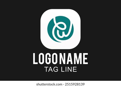 EW carta vetor logotipo design, logotipo CW, carta CW, Projeto de lettering, logotipo Premium com fundo branco 