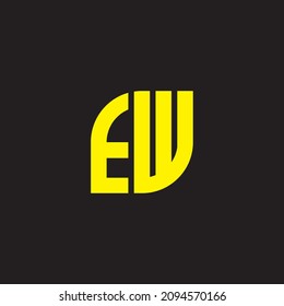 EW logo, Abstract monogram letter alphabet logo design vector templates, business corporate templates, company logo design 