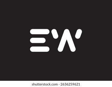 Diseño de logotipos de EW Diseño de logotipos creativo y moderno