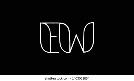 EW logo design template vector illustration minimal design 