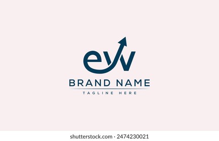 EW logo Design Template Vector Graphic Branding Element.