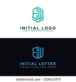 EW Logo Set modern graphic design, Inspirational logo design for all companies. -Vectors