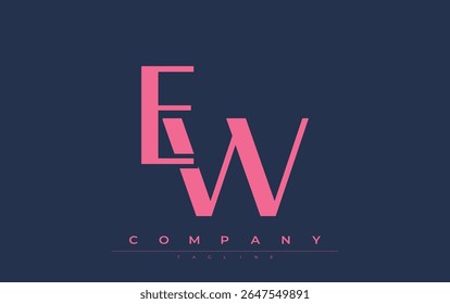 EW Modern Initials Logo Design. Branding logo with stylized initials showcasing bold design and modern aesthetic. Ideal for professional business branding or creative projects focusing on minimalistic