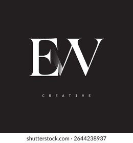 EW Monogram Logo Minimal Elegant Letter Mark para el lujo, la moda   Marcas creativas	
