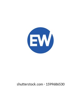 EW monogram logo with a simple and modern style