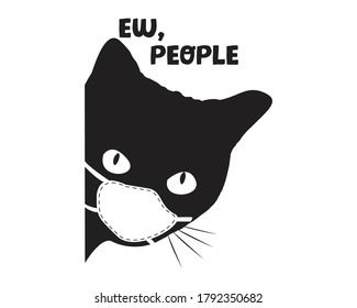 Ew, People / Funny Text Tshirt Design Poster Vector Illustration Art