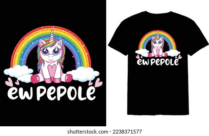ew pepole unicorn t shirt design