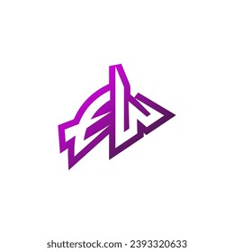 EW Premium emblem logo initial esport and gaming design concept