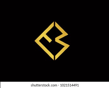 EW square shape gold color logo