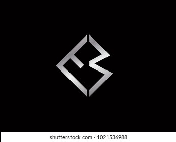 EW square shape silver color logo