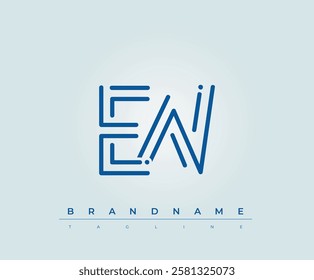 EW Technology Letter Logo Template. This tech letter logo is a graphic mark that uses letters to represent a technology company.