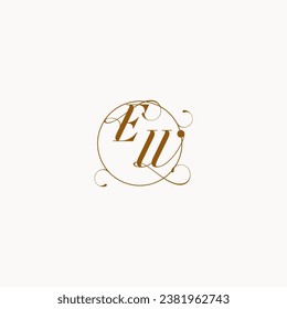 EW uniquely wedding logo symbol of your marriage and you can use it on your wedding stationary