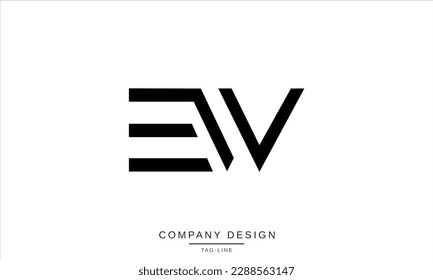 EW, WE, Abstract Letters Logo Monogram