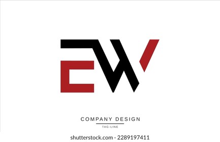 EW, WE, Abstract Letters Logo Monogram