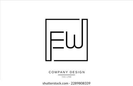 EW, WE, Abstract Letters Logo Monogram