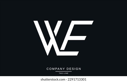 EW, WE, Monogramm für abstrakte Buchstaben des Logos