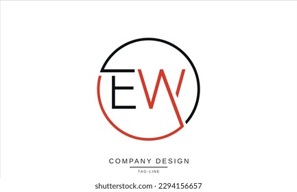 EW, WE, Abstract Letters Logo Monogram