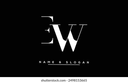 EW, WE Abstract Letters Logo Monogram