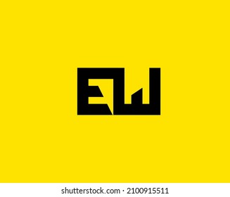 Ew we e w Black simple icon geometric logo.ew we logo