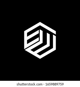 EW WE Letter Logo Design Polygon Monogram Icon Vektorillustration Template