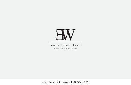 EW WE letter logo. Unique attractive creative modern initial EW WE E W initial based letter icon logo