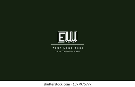 EW WE letter logo. Unique attractive creative modern initial EW WE E W initial based letter icon logo