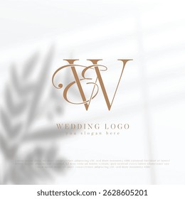 Monogramme logo des lettres de Mariage EW, WE