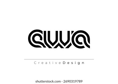EWA Creative Design de logotipo exclusivo da carta moderna. Elegante Monograma Logo Design com elementos decorativos e tipografia