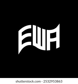 Diseño de logotipo de EWA, logotipo simple y moderno de EWA. Diseño de alfabeto lujoso de EWA  