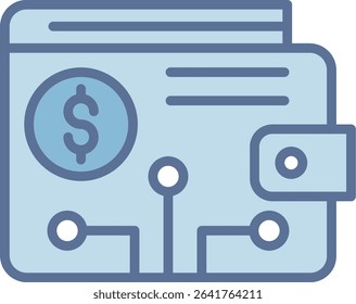 Ewallet Filled Blue Tone Icon