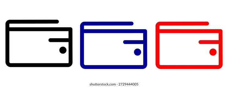 E-Wallet-Symbol, ein Zahlungssymbol-Symbol in der Anwendung. Digitale Geldbörse Design mit Linie Kunst Stil.