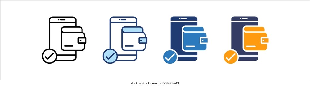 E-Wallet Icon Set Multiple Style Collection