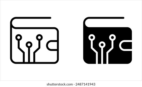 E-Wallet icon set, payment line flat vector icon for mobile application on white background